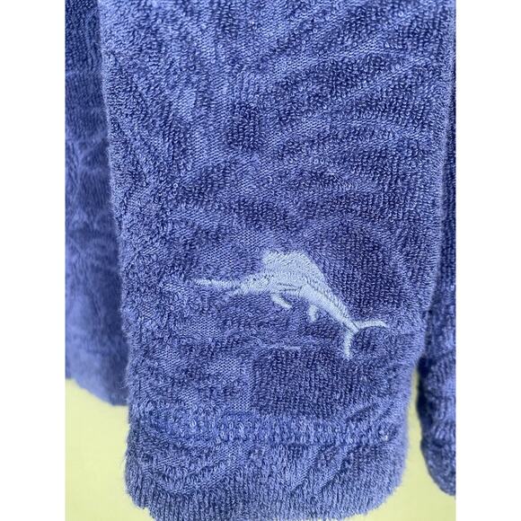 Tommy Bahama Sweatshirt Mens Size XL Navy Blue Paradise Poolside Towel Hoodie - Picture 8 of 9